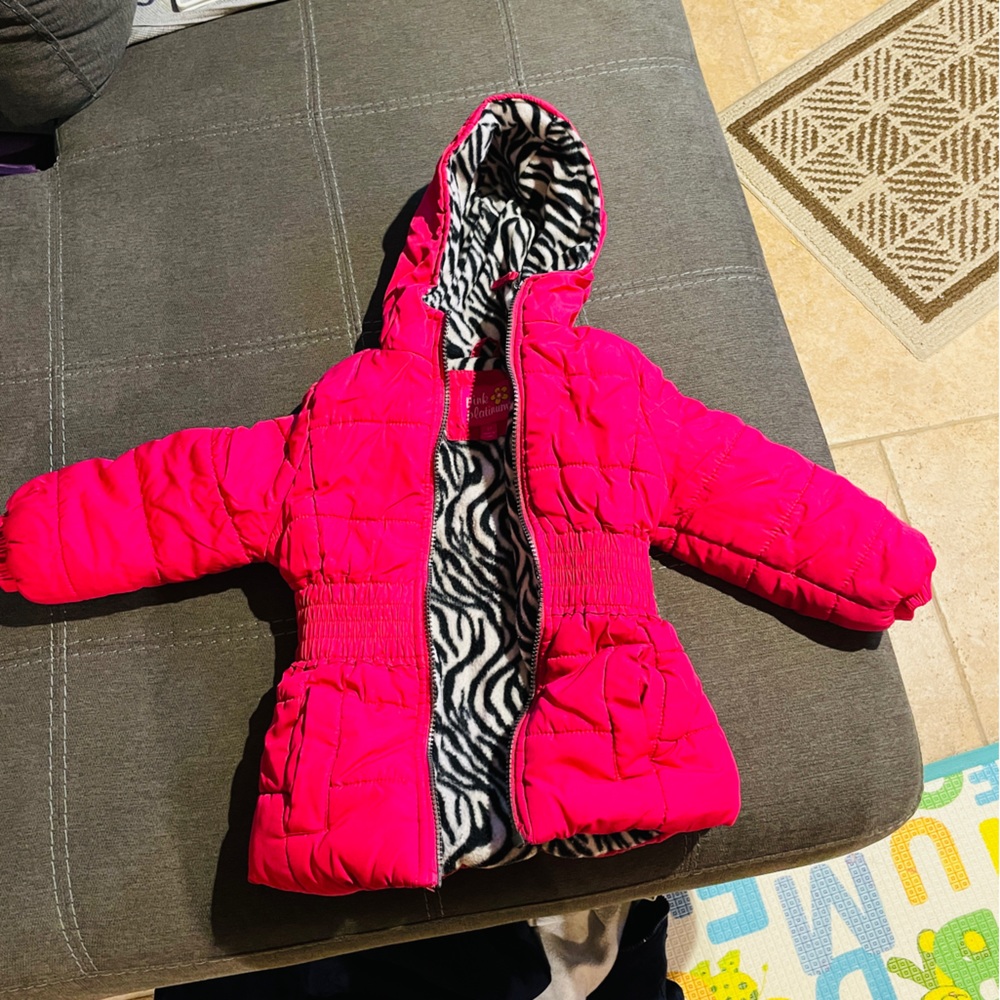 Pink platinum girls winter coat, 3T, pink